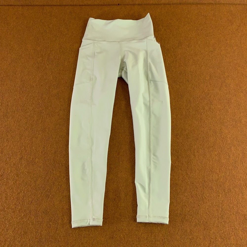 Kadi Womens Size XS Mint High Waist Pocketed 7/8 Length Leggings New *Flaw